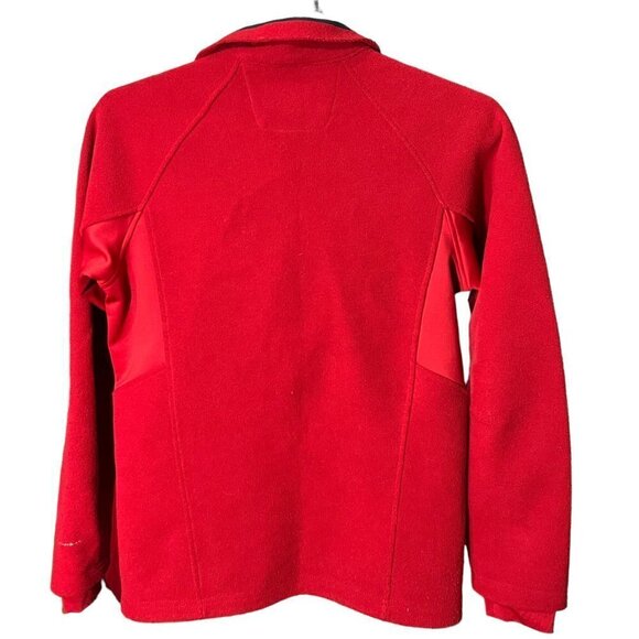 Columbia Full Zip Omni-Heat Winter Sweater Red Sparkle Insulated Men's Size S - Picture 2 of 7